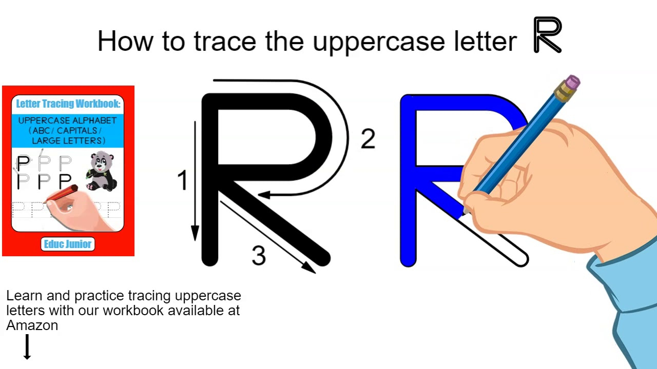 How To Trace The Uppercase Letter R intended for Finger Tracing Alphabet Letters