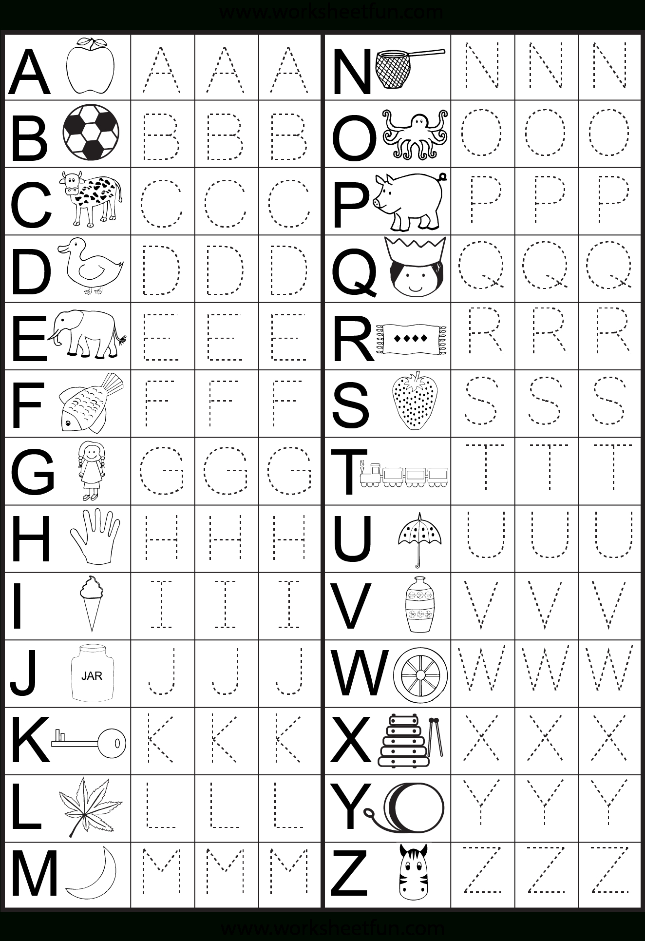 Trace Letters And Numbers Worksheet