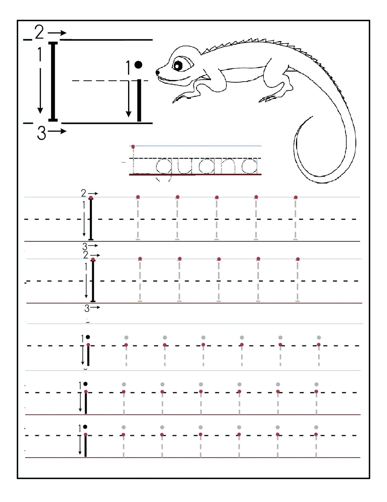 I Worksheet Letter I Worksheet Iguana Worksheet Maker Lite for Tracing Letters Worksheet Maker