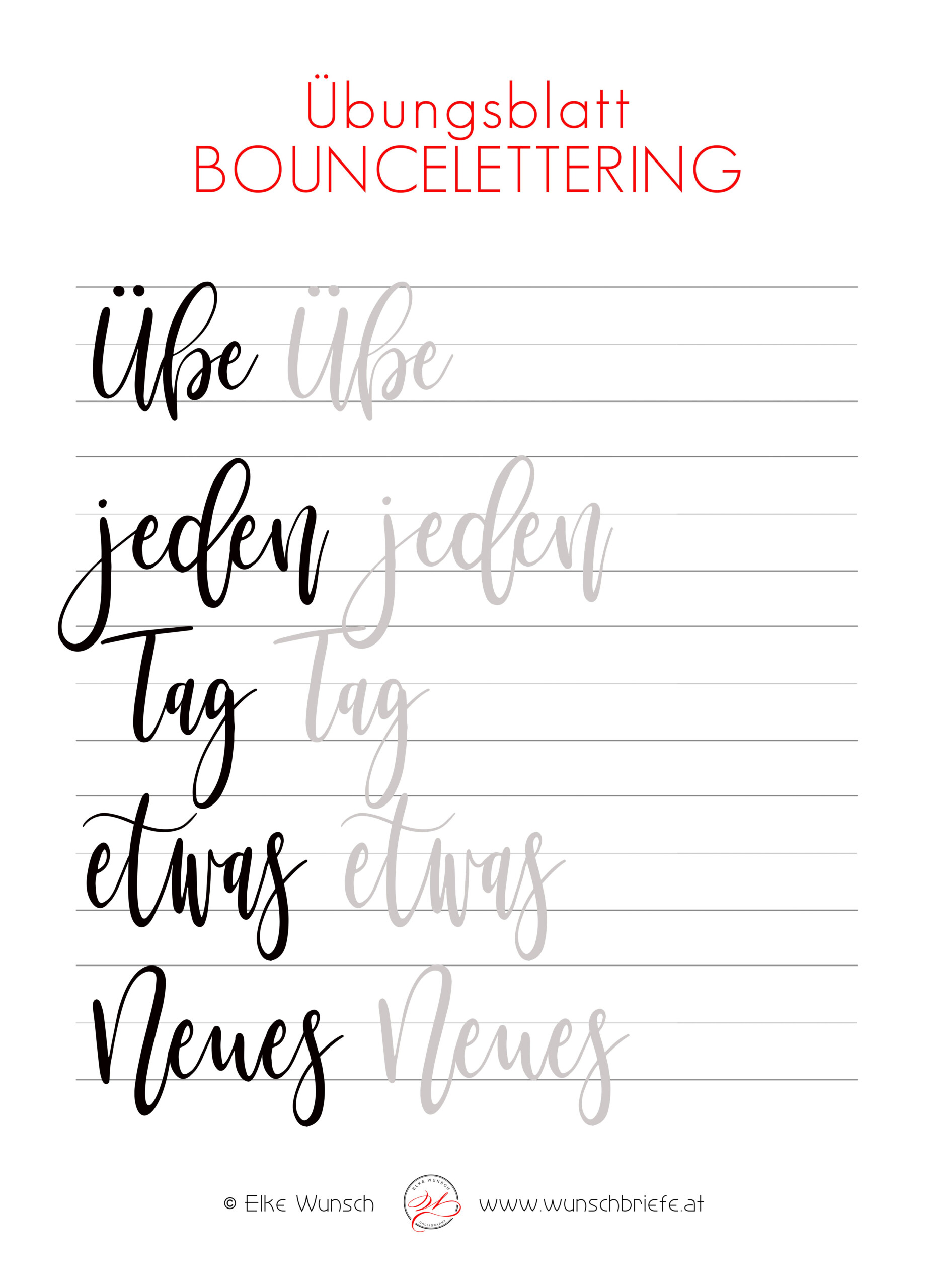 In Diesem Tutorial Zeige Ich Dir, Wie Bounce-Lettering, Das regarding Calligraphy Letters Tracing