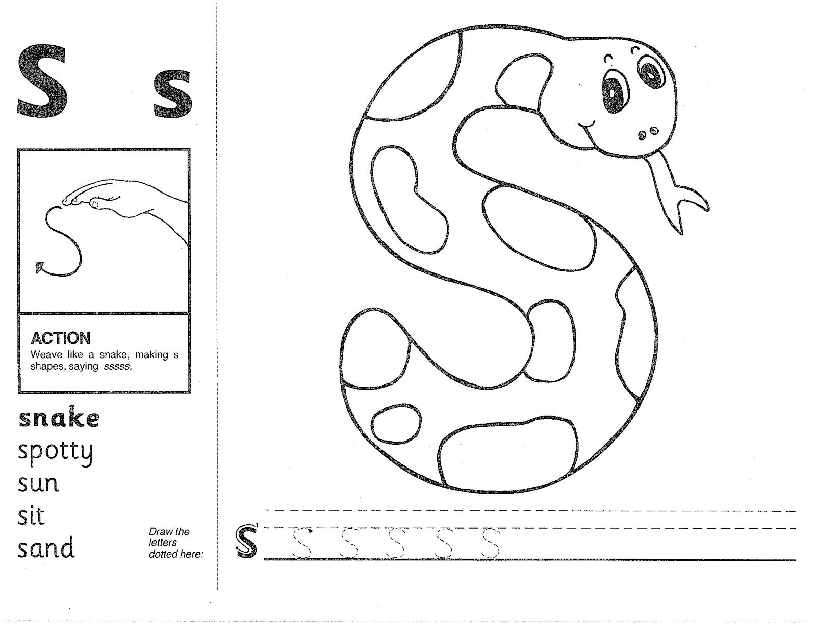 Jolly Phonics Worksheets Images For Jolly Phonics | Phonics intended for Tracing Letters Jolly Phonics