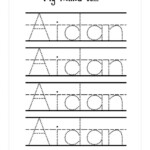 Kids Tracing Templates Create Worksheets Name Worksheet pertaining to Letter Tracing Worksheets Template