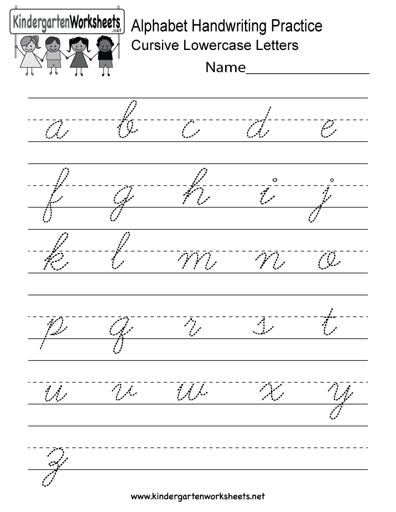 Kindergarten Alphabet Handwriting Practice Printable inside Handwriting Practice Tracing Letters