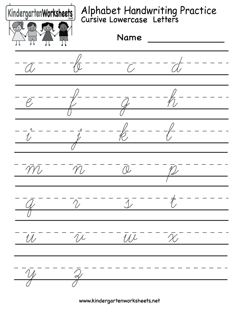 Kindergarten Alphabet Handwriting Practice Printable Kids throughout Create Your Own Tracing Letters Worksheets