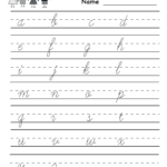 Kindergarten Alphabet Handwriting Practice Printable within Handwriting Practice Tracing Letters