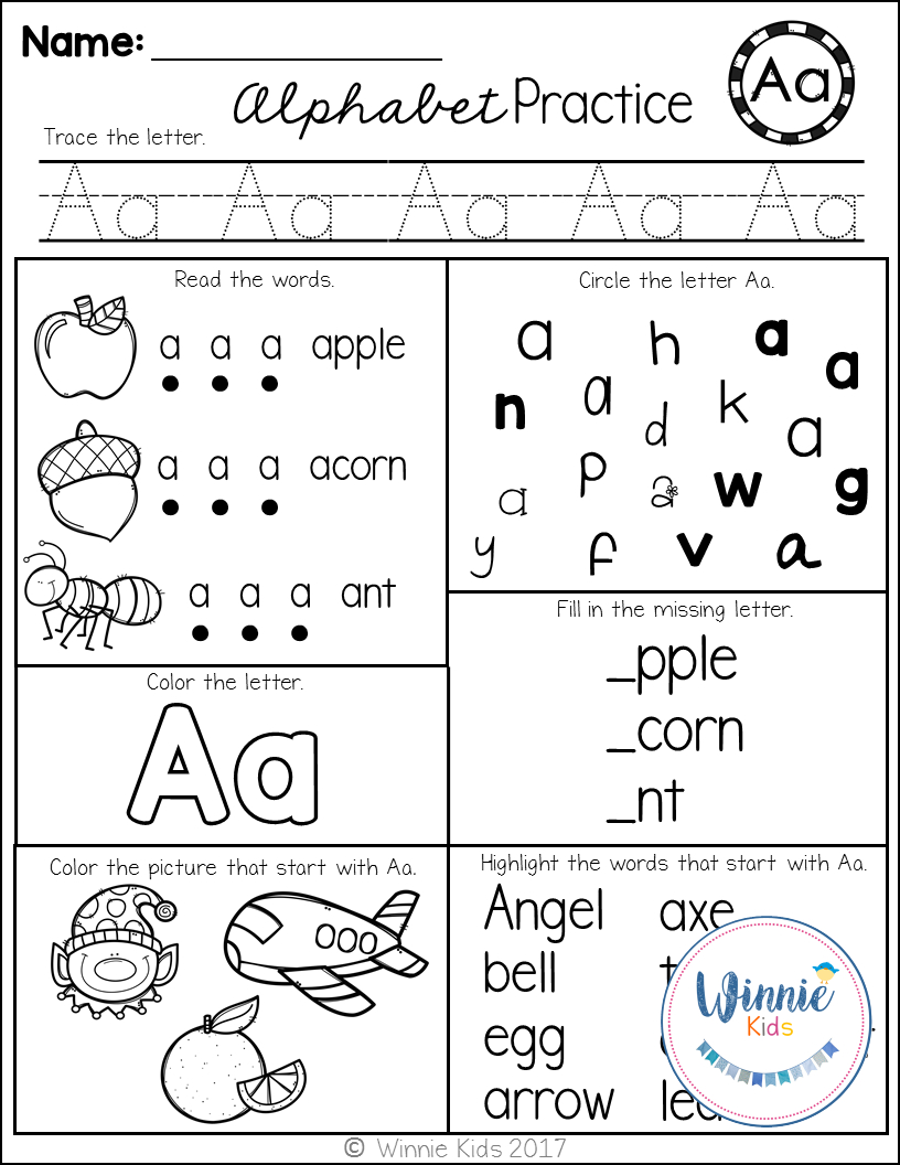 Kindergarten Alphabet Practice | Kindergarten Worksheets inside Interactive Tracing Letters