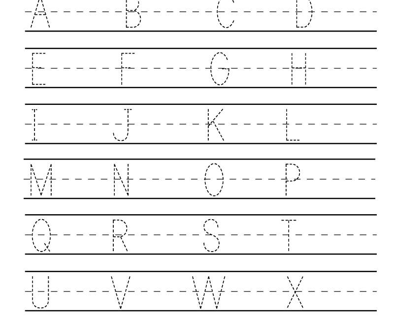 Kindergarten Handwriting Practice Worksheet Printable for Practice Tracing Letters