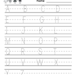 Kindergarten Handwriting Practice Worksheet Printable in Practice Tracing Letters For Kindergarten