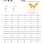 Kindergarten Letter F Writing Practice Worksheet Printable with Tracing Letter F Worksheets