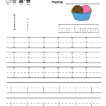 Kindergarten Letter I Writing Practice Worksheet Printable throughout Creating Tracing Letters Worksheets