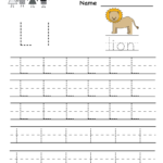 Kindergarten Letter L Writing Practice Worksheet Printable regarding Tracing Letter L Worksheets For Kindergarten