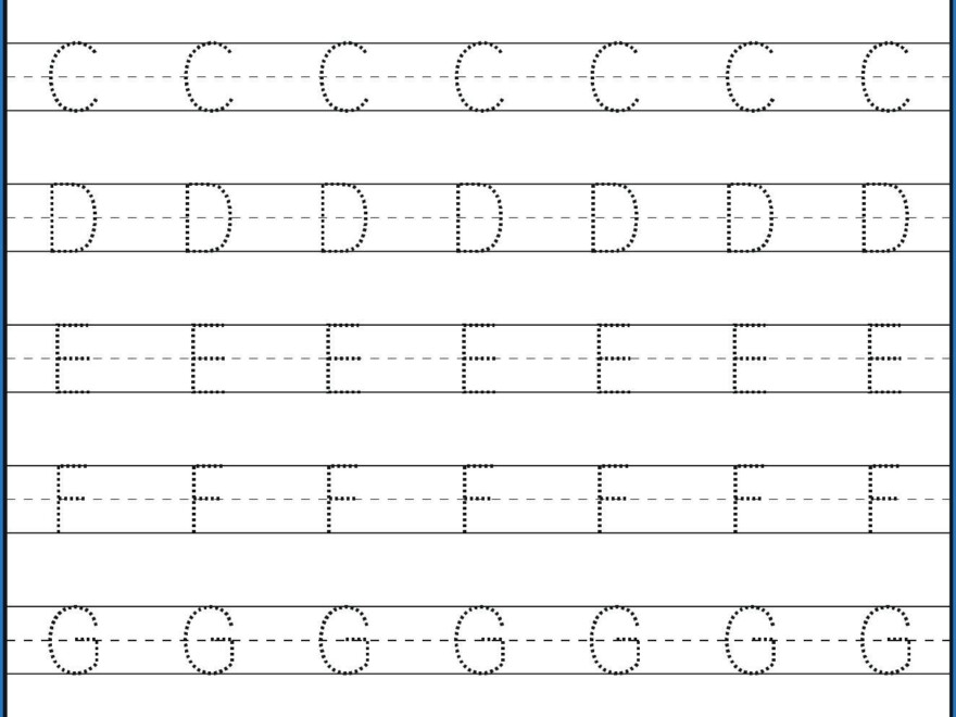 Kindergarten Letter Tracing Worksheets Pdf - Wallpaper Image for Letter Tracing Worksheets Pdf Free