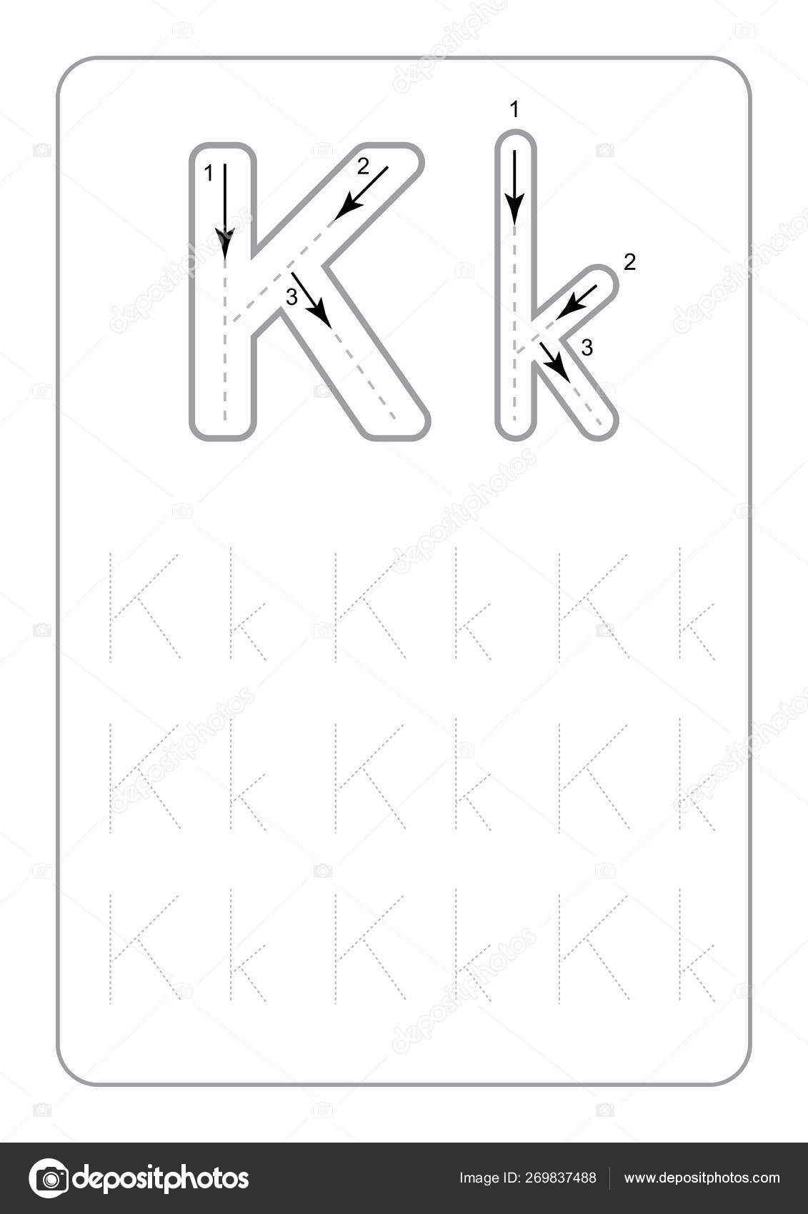 Kindergarten Tracing Letters Worksheets Monochrome Tracing throughout Tracing Letters For Kindergarten