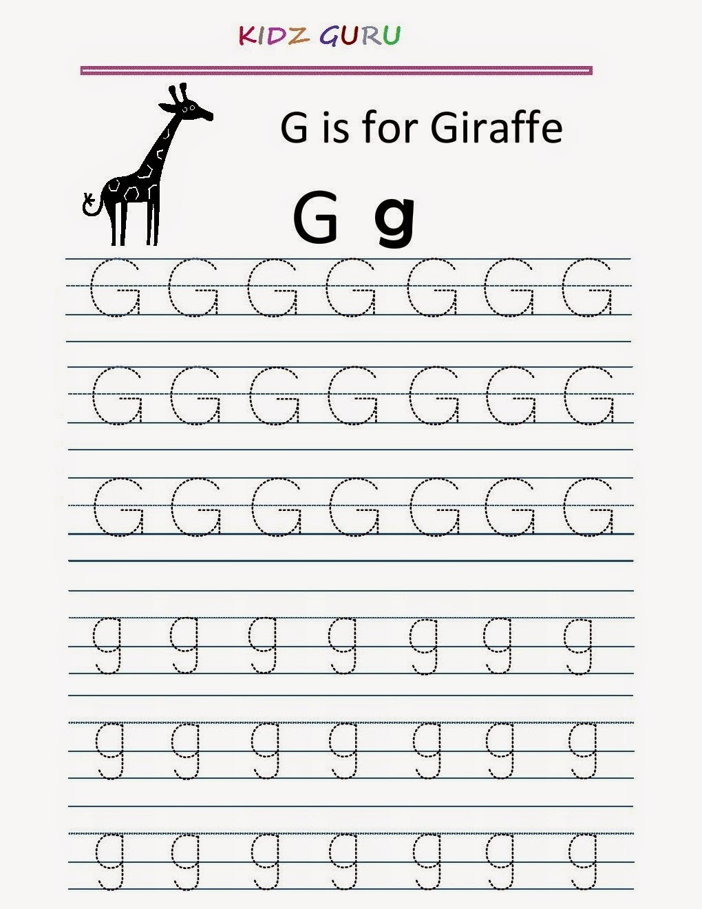 Letter G Worksheets For Kindergarten Printable Kindergarten Worksheets