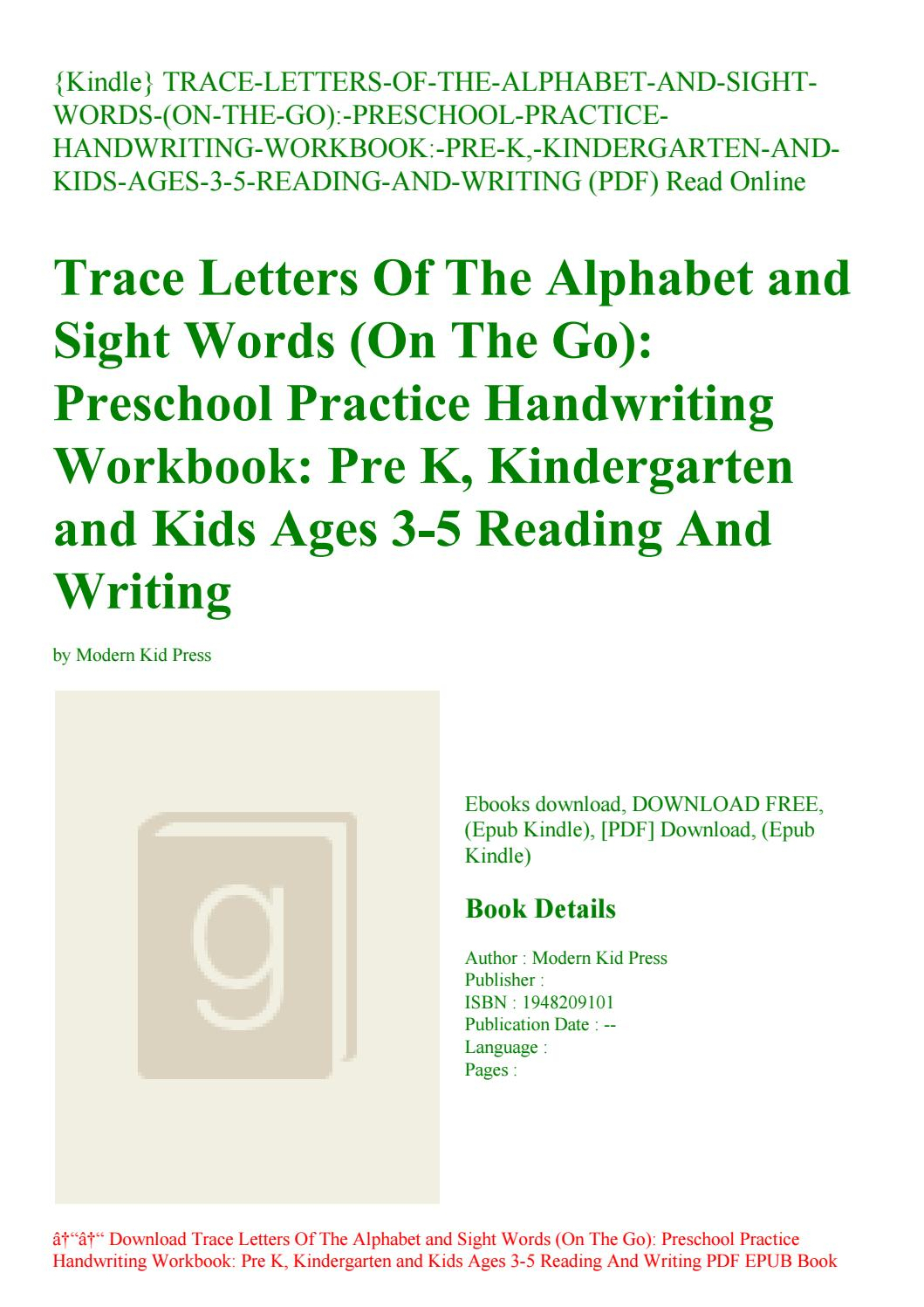 Kindle} Trace-Letters-Of-The-Alphabet-And-Sight-Words-(On pertaining to Free Online Tracing Letters