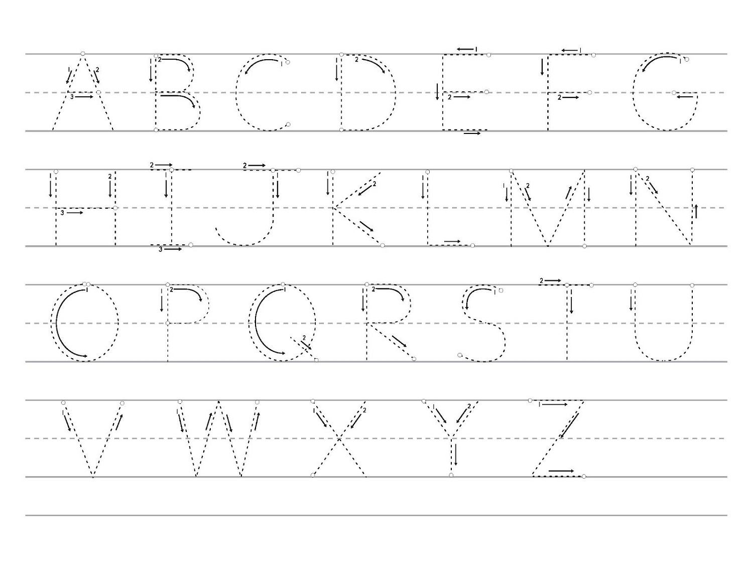 Large Alphabet Letters For Tracing