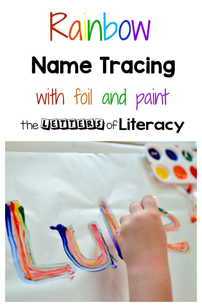 Learn To Write Your Name - Rainbow Name Tracing Art Activity pertaining to Tracing Letters Of Your Name