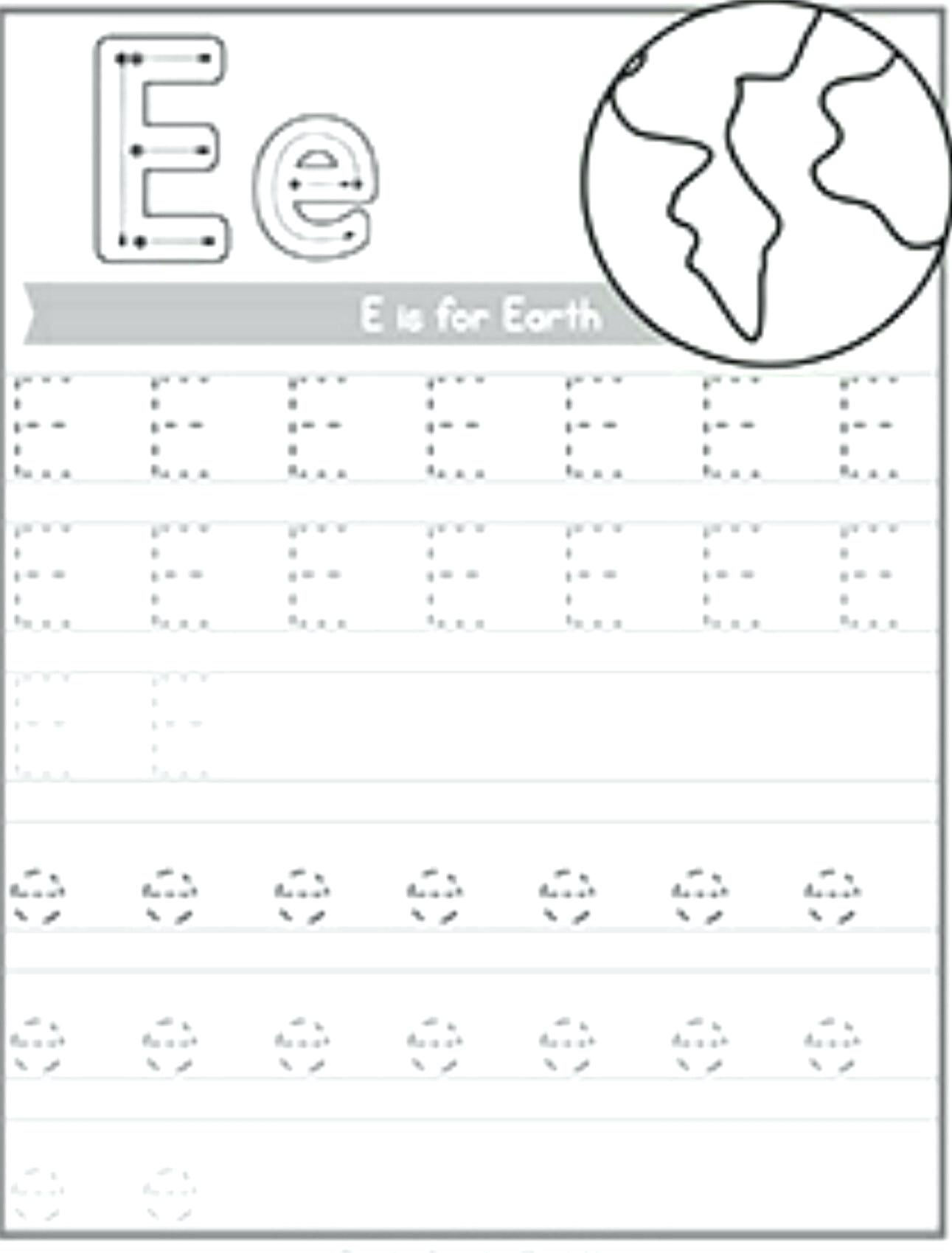 Learn To Write Your Name Worksheet Fresh Letter Tracing E Is for E Letter Tracing Worksheet