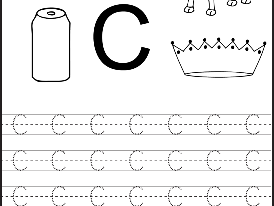 Learning The Letter C | Worksheet | Education within Trace Letter C Worksheets Preschool