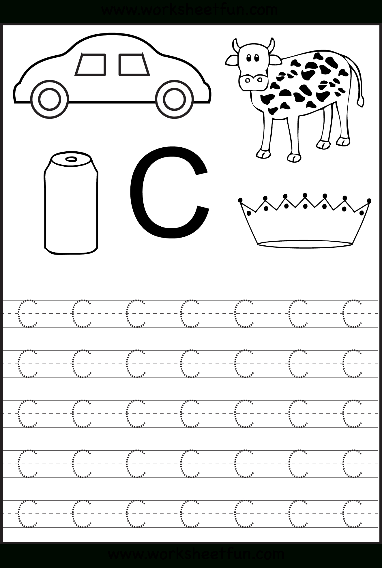 Learning The Letter C | Worksheet | Education within Trace Letter C Worksheets Preschool