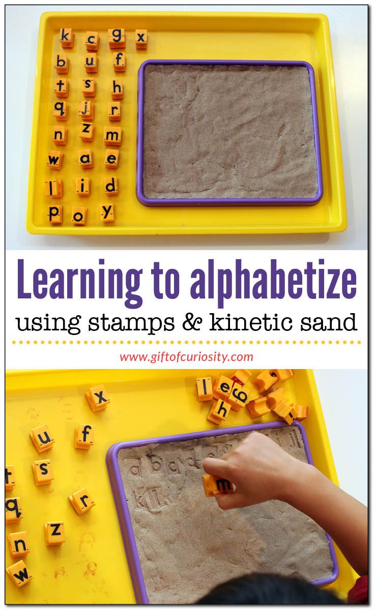 Learning To Alphabetize Using Stamps And Kinetic Sand for Sand Tracing Letters