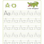 Letter A Alphabet Tracing Book With Example And Funny regarding Alphabet Tracing Letters Font