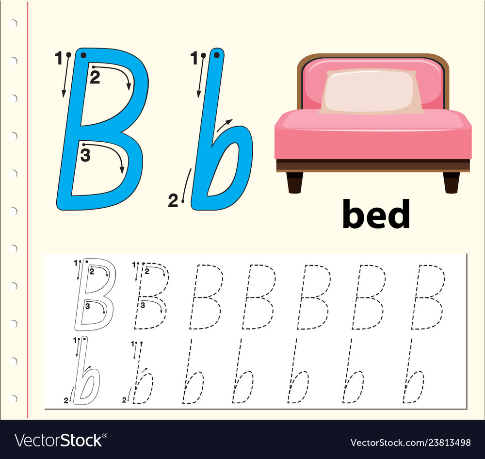 Letter B Tracing Alphabet Worksheets intended for Tracing Letters Pdf Free