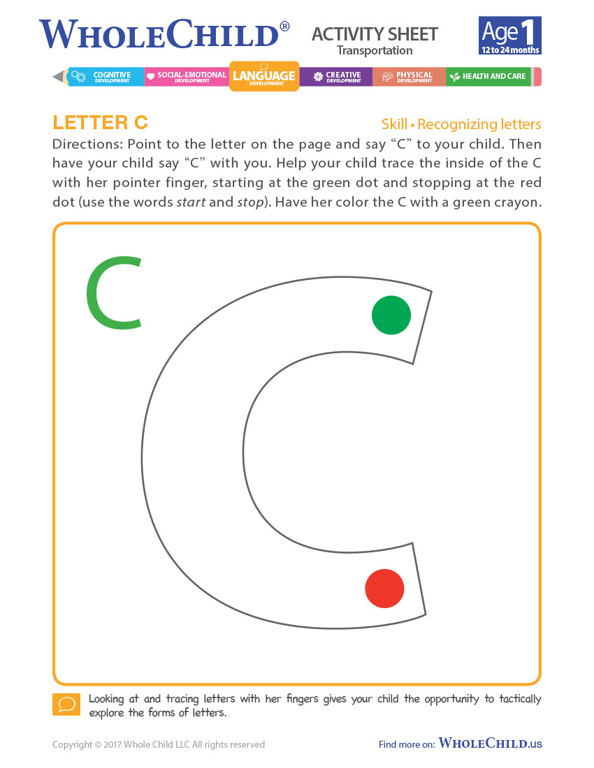 Letter C | Resources | Whole Child within Tracing Letters With Fingers