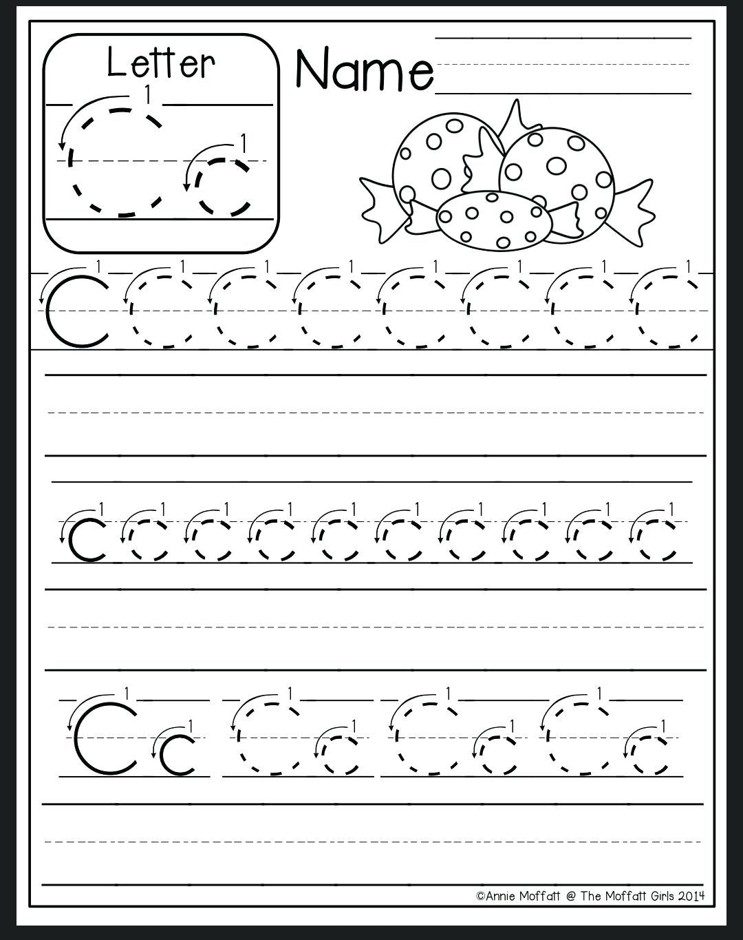 Trace Letter C Worksheets Preschool - TracingLettersWorksheets.com