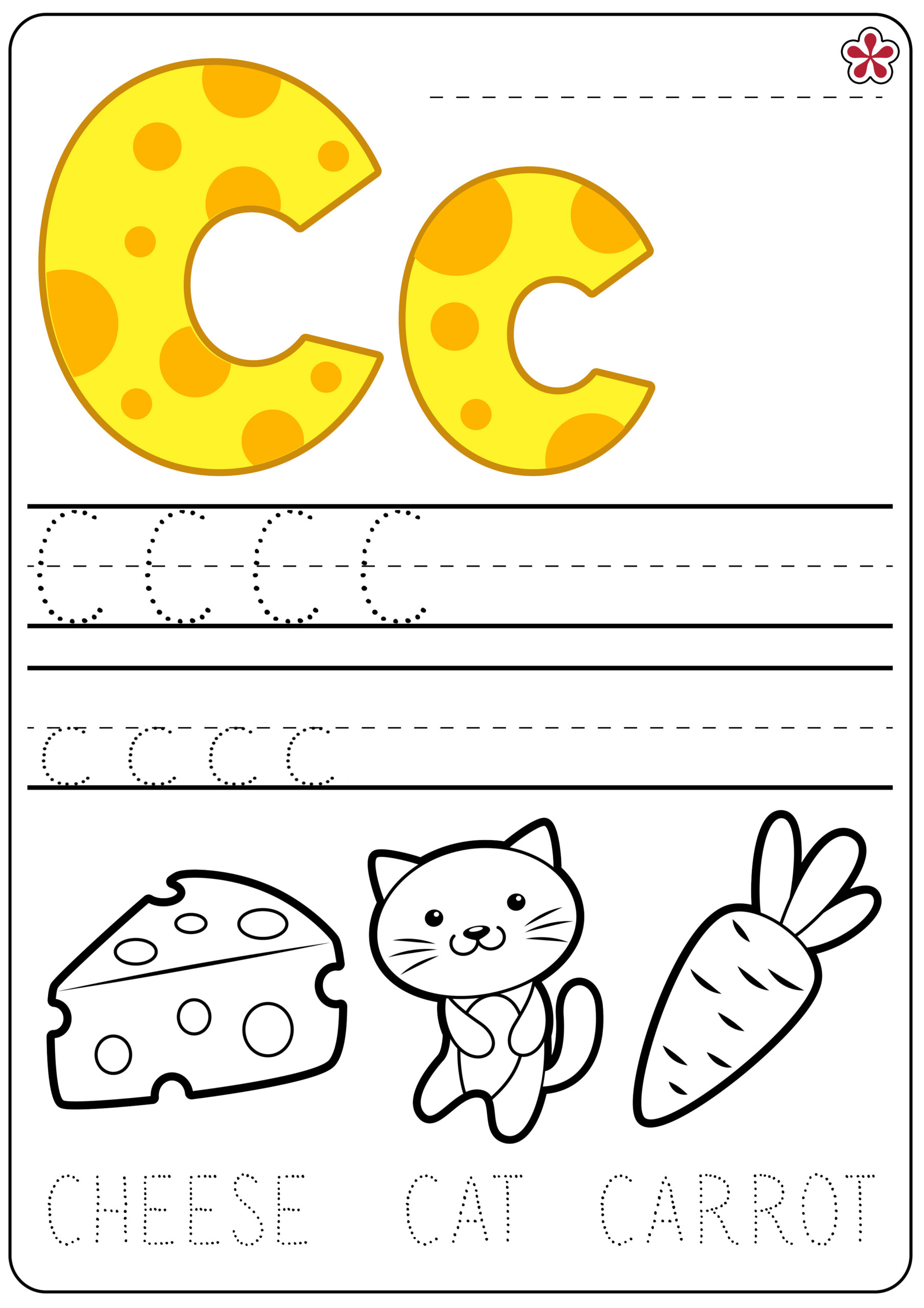 Letter C Worksheets | Teachersmag in Tracing Letter C Worksheets