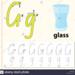 Letter G Tracing Alphabet Worksheets Illustration Stock inside Tracing Letters Software