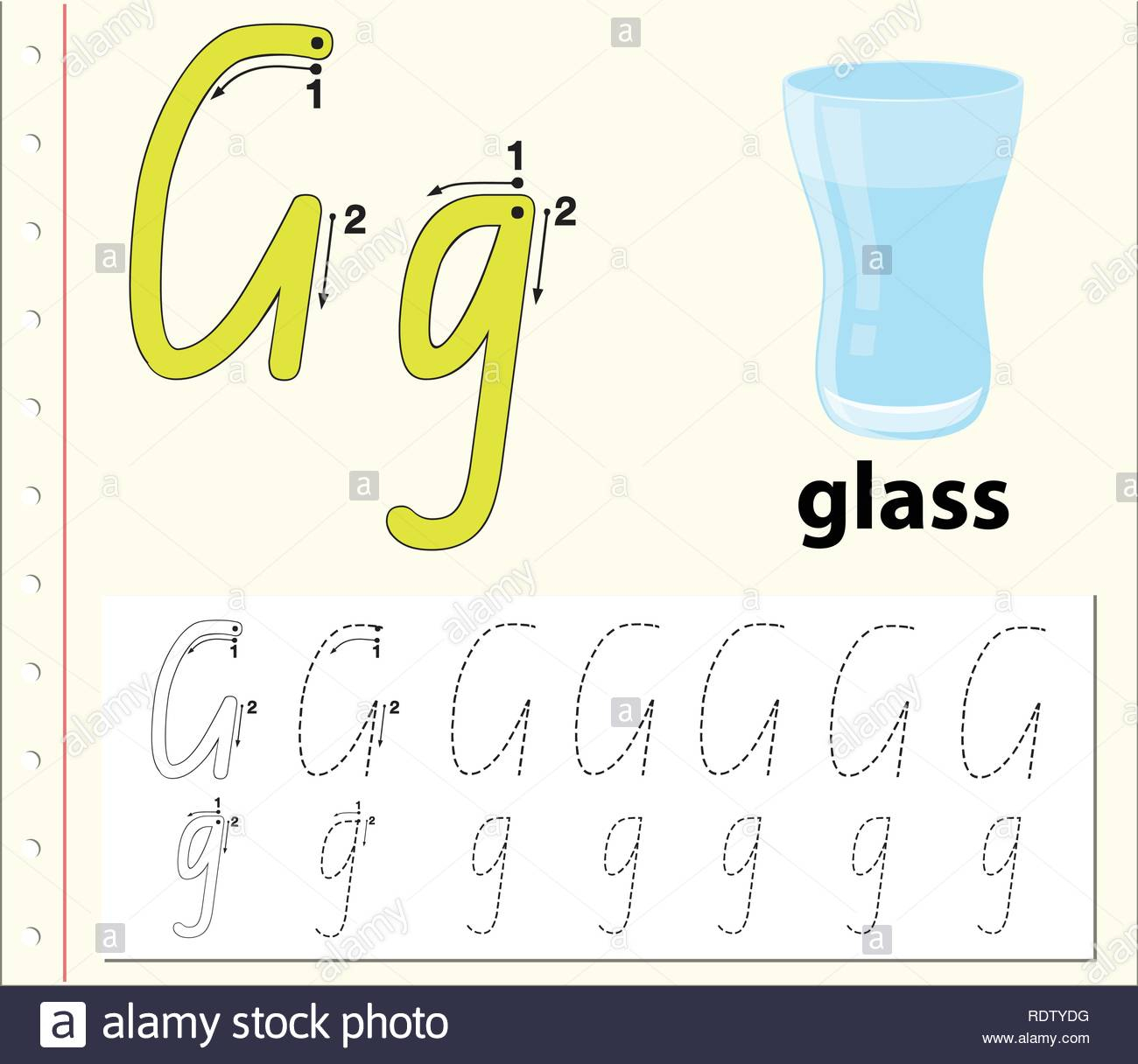 Letter G Tracing Alphabet Worksheets Illustration Stock inside Tracing Letters Software