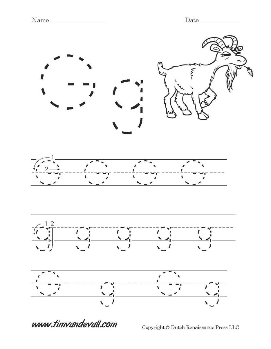 Letter G Worksheets | Preschool Alphabet Printables with Tracing Letter G Worksheets