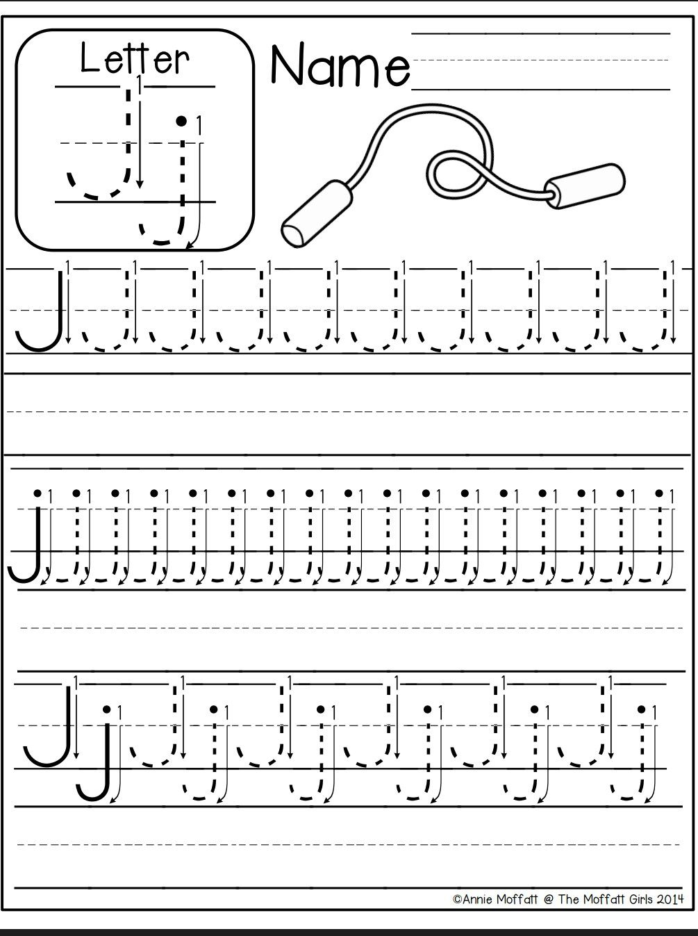 Letter J Worksheet | Preschool Worksheets, Preschool Writing throughout Tracing Letter J Worksheets