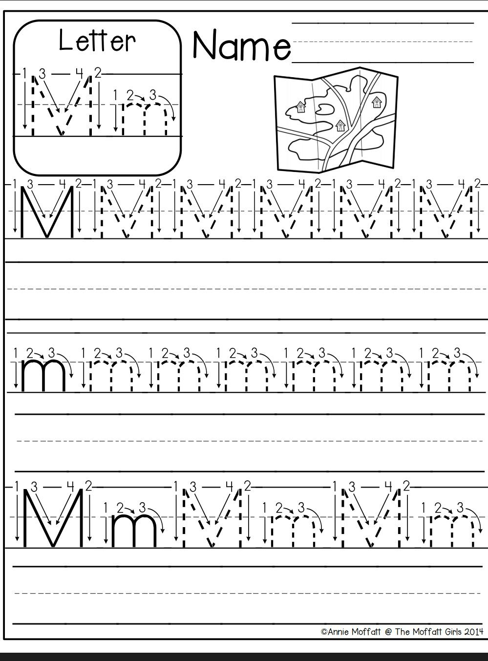 Tracing Letter M Worksheets Kindergarten Printable Letter M Tracing Worksheets For Preschool 