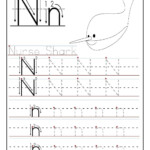 Letter N Worksheets For Preschool And Kindergarten with Letter Tracing Worksheets For Kindergarten Pdf