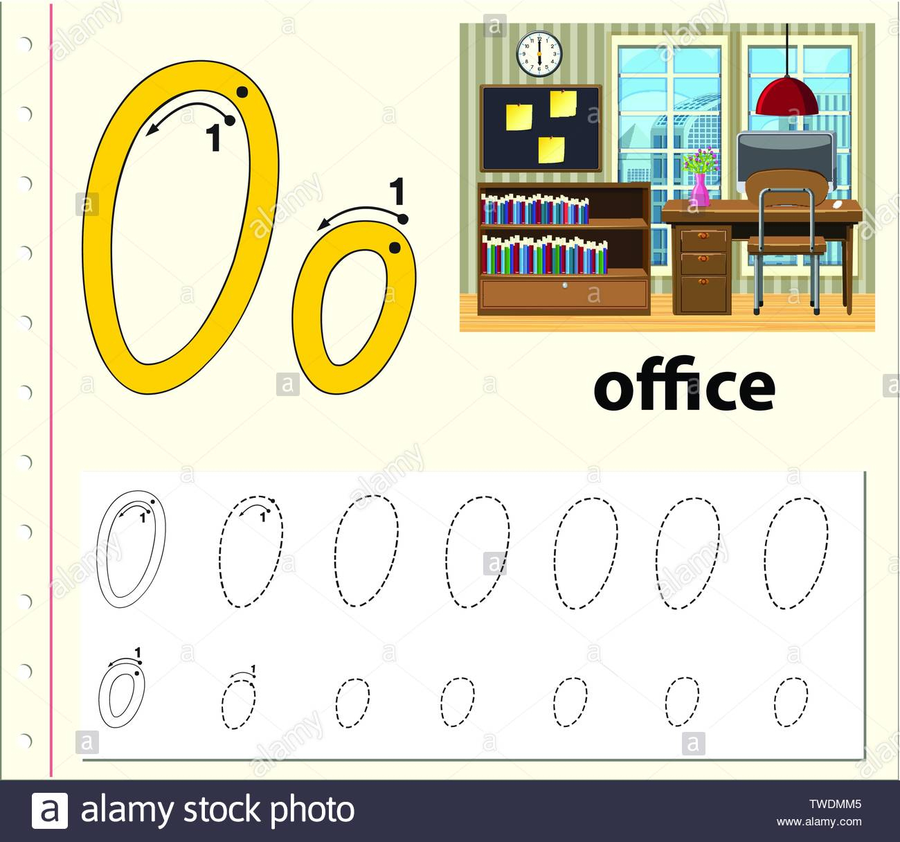 Letter O Tracing Alphabet Worksheets Illustration Stock within Tracing Letters Software