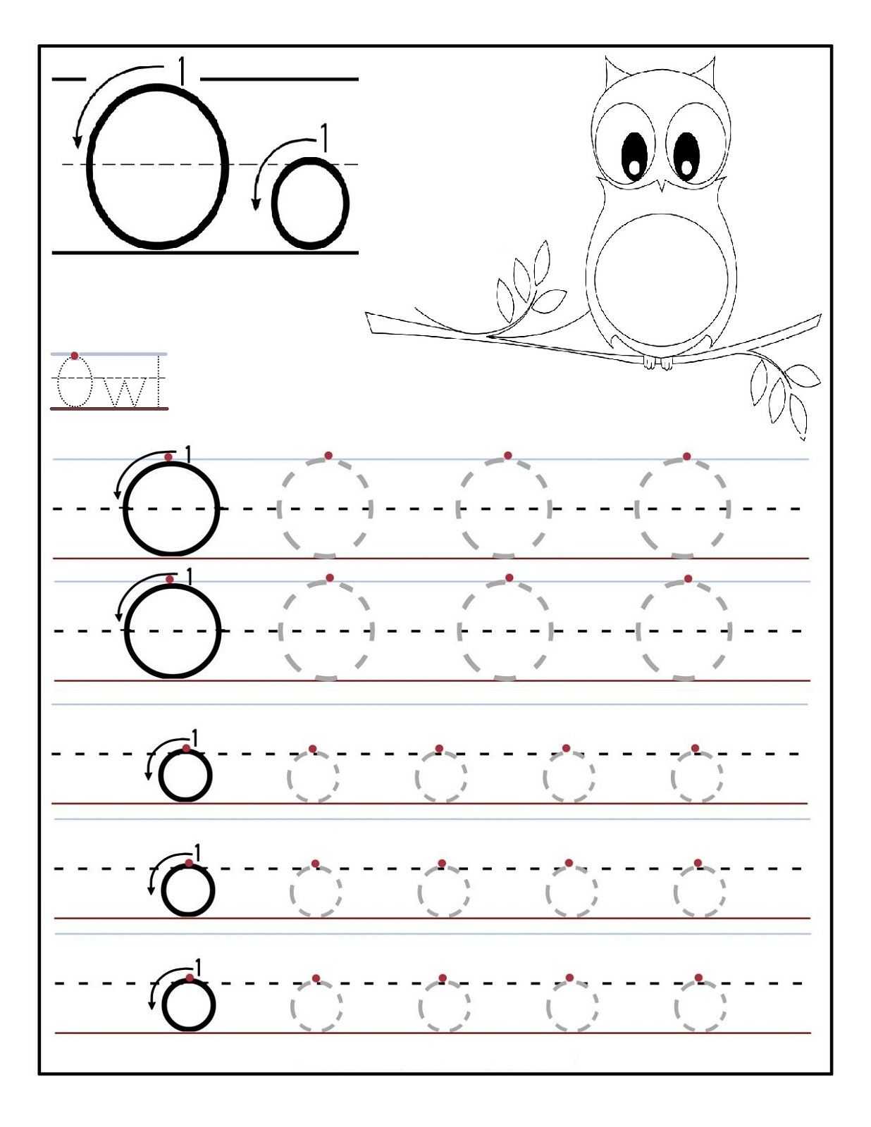 Letter O Worksheet Free | Letter O Worksheets, Preschool regarding Trace Letter O Worksheets Preschool