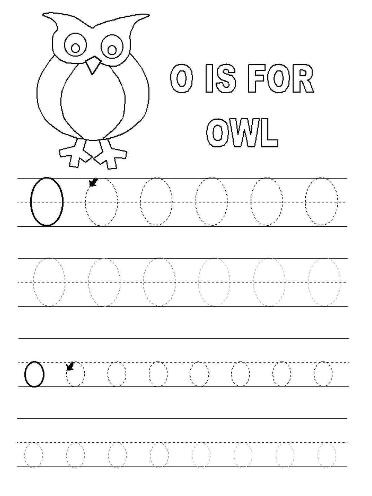 Letter O Worksheets For Preschool | Letter O Worksheets with Trace Letter O Worksheets Preschool