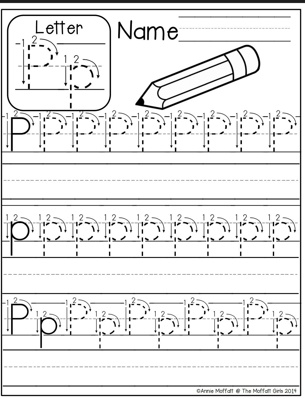 tracing letter p worksheets tracinglettersworksheetscom