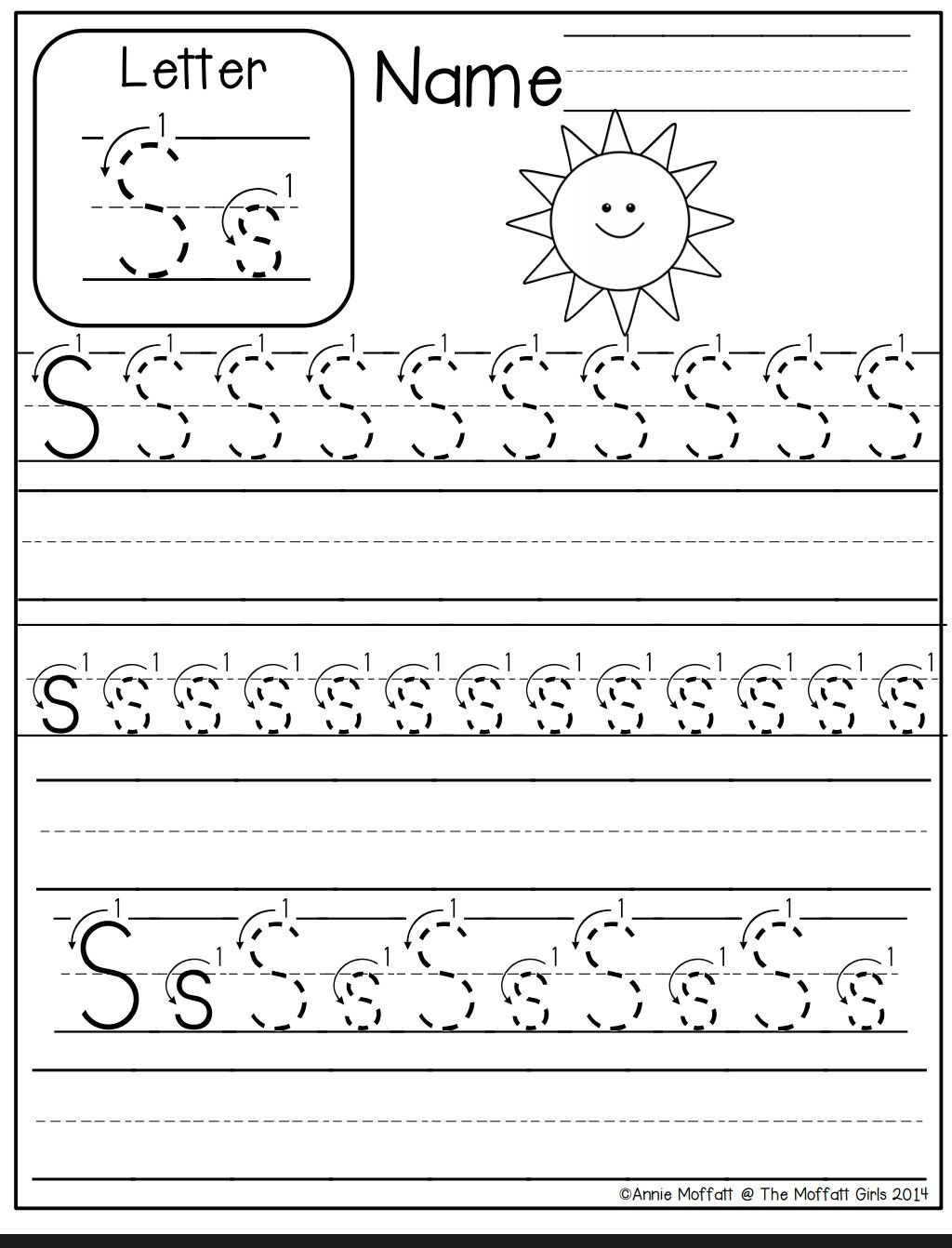 Letter S Worksheet | Preschool Writing, Letter S Worksheets pertaining to Tracing Letters S