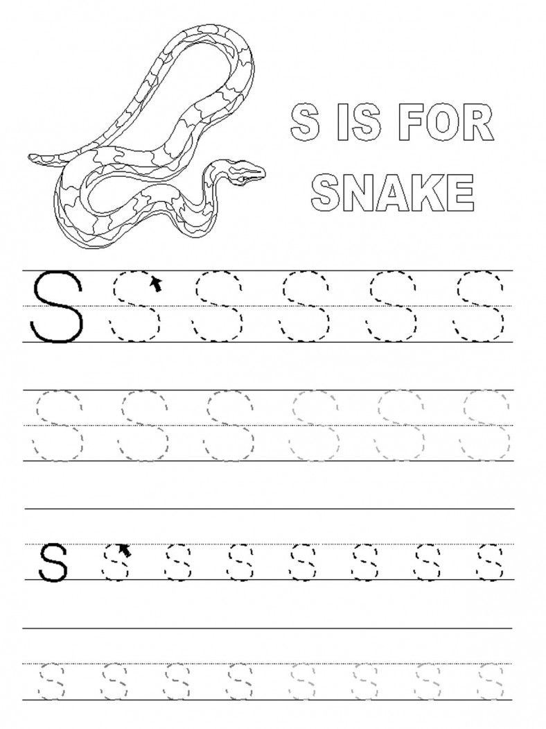 Free Printable Trace The Letter S Worksheets For Preschool