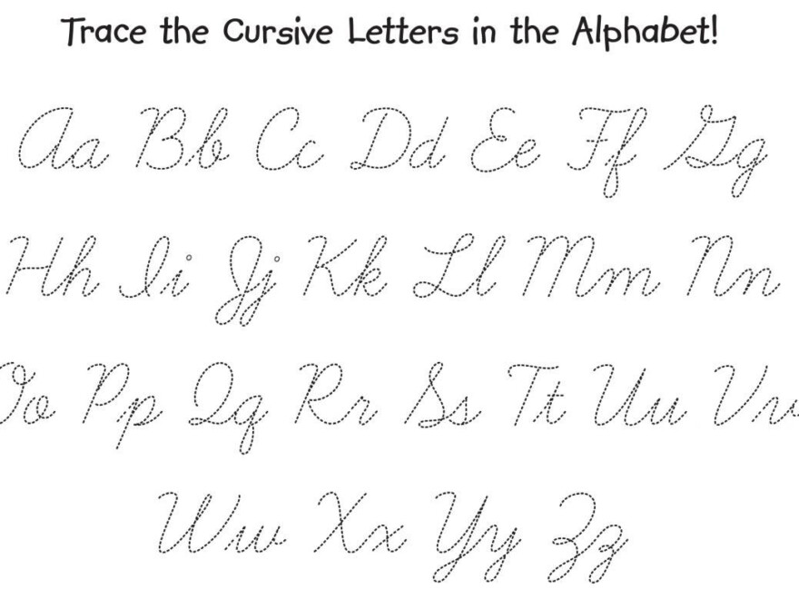 Letter Trace Worksheet | Cursive Letters, Cursive Alphabet regarding Calligraphy Letters Tracing