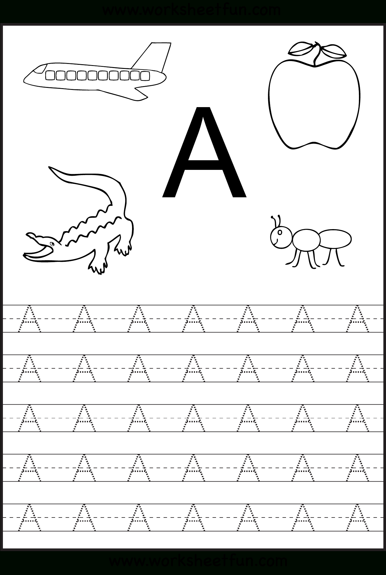 Letter Tracing | Education-Trace/copy | Kindergarten inside Tracing Letter A Worksheets For Kindergarten