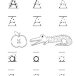Letter Tracing Practice Sheet For The Letter A. #printables inside Tracing Letters With Arrows