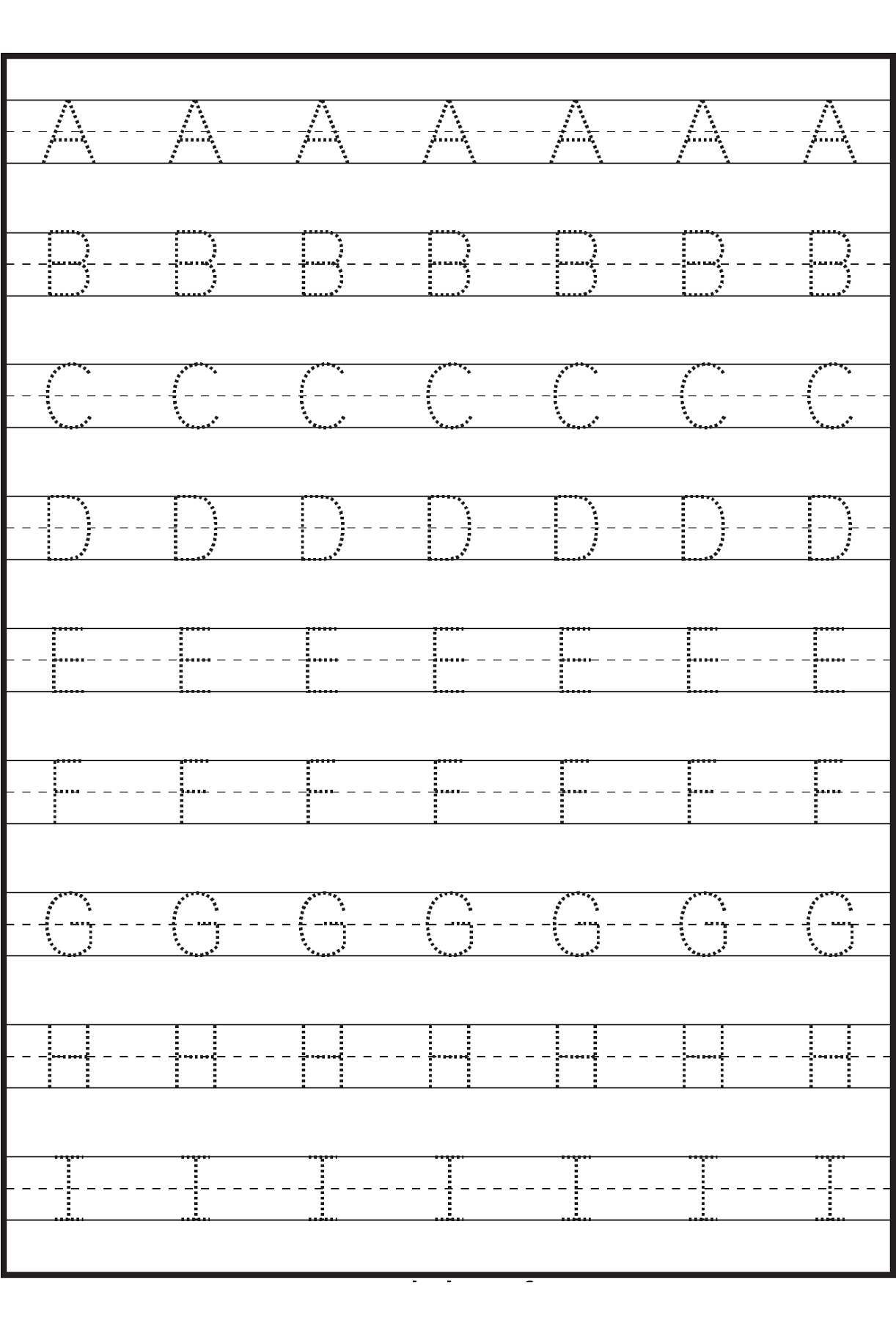Letter Tracing Sheets Printable | Kids Math Worksheets throughout Printable Tracing Letters For Kindergarten
