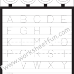 Letter Tracing Worksheet – Capital Letters / Free Printable in Tracing Uppercase Letters Pdf