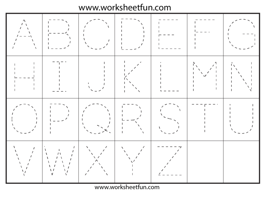 Letter Tracing Worksheets For Kindergarten - Capital Letters pertaining to Capital Letters Alphabet Tracing Sheets