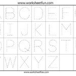 Letter Tracing Worksheets For Kindergarten - Capital Letters pertaining to Tracing Large Letters Worksheets