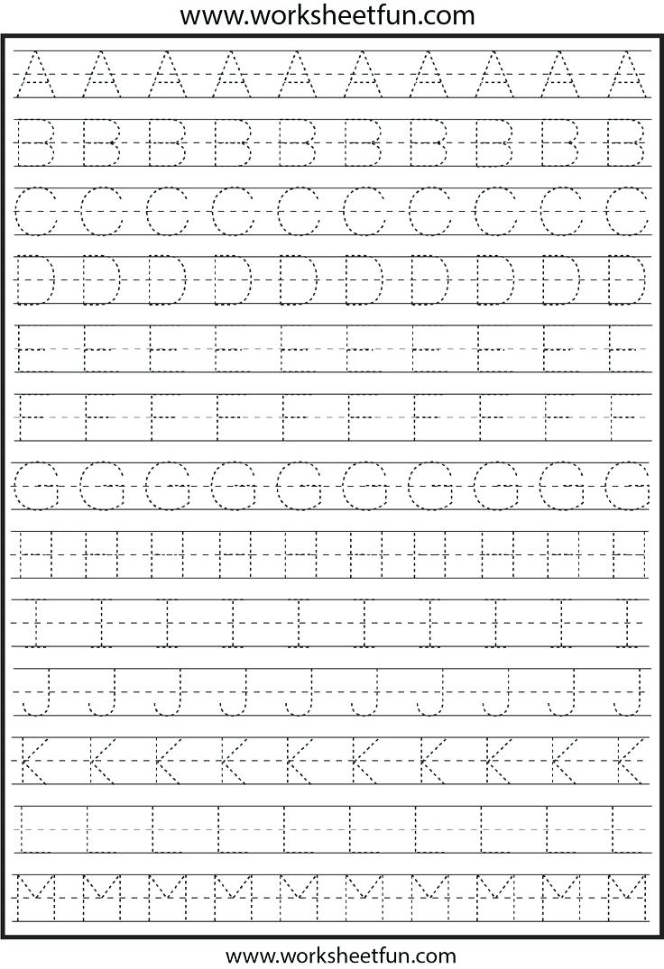 free tracing letters worksheet a z